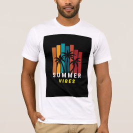 Sommar Känsla Palmtre Grafisk T-Shirt