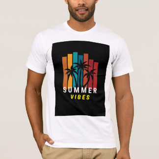 Sommar Känsla Palmtre Grafisk T-Shirt