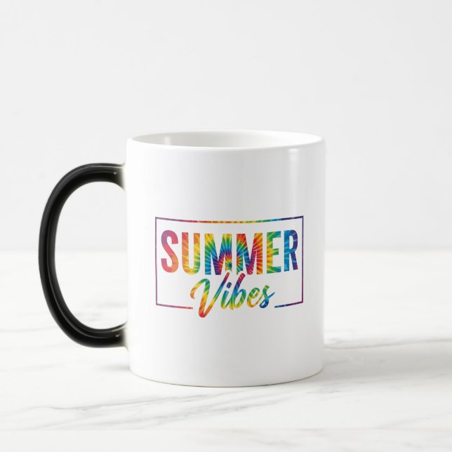 SOMMAR Känsla Tie-Dye Regnbåge Kaffemugge  Djärv Magisk Mugg (Vänster)