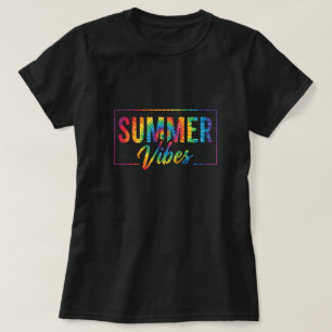 SOMMAR Känslor Tie-Dye T-Shirt – Färgrik Regnbåge