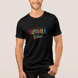 SOMMAR Känslor Tie-Dye T-Shirt – Färgrikt Regnbåge