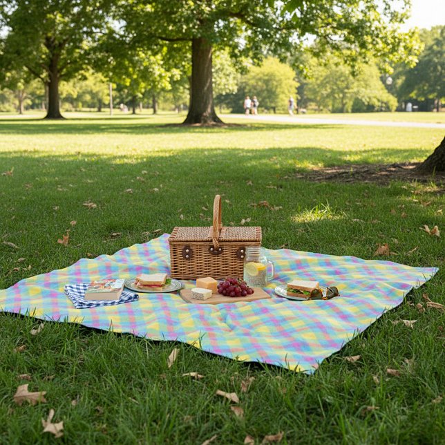 Sommar karttygs picknick fleecefilt (Skapare uppladdad)