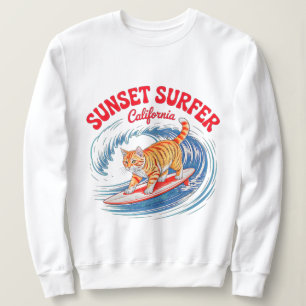 Sommar Katt Äventyr - Lekfull Retro Strand för kat T Shirt