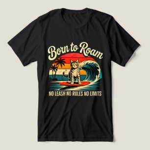 Sommar Katt Inget Band Inga Regler Rolig Kattunge T Shirt
