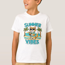 Sommar Katt | Katt Solglasögon T-Shirt