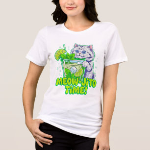 Sommar Katt Mjau-jito Tid! Kattlik Ölsmakeri för K T Shirt