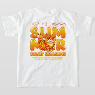 Sommar Katt Oändlig Värme - Cool Retro Katt Strand T Shirt