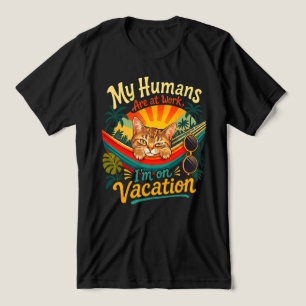 Sommar Katt Semester - Rolig Tropisk Katt T Shirt