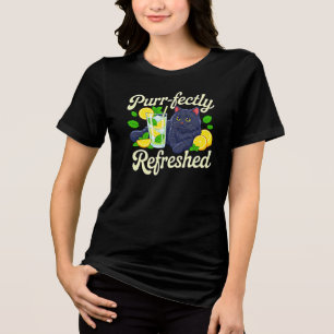 Sommar Kattmamma Perfekt Uppfriskad Svart Katt T Shirt
