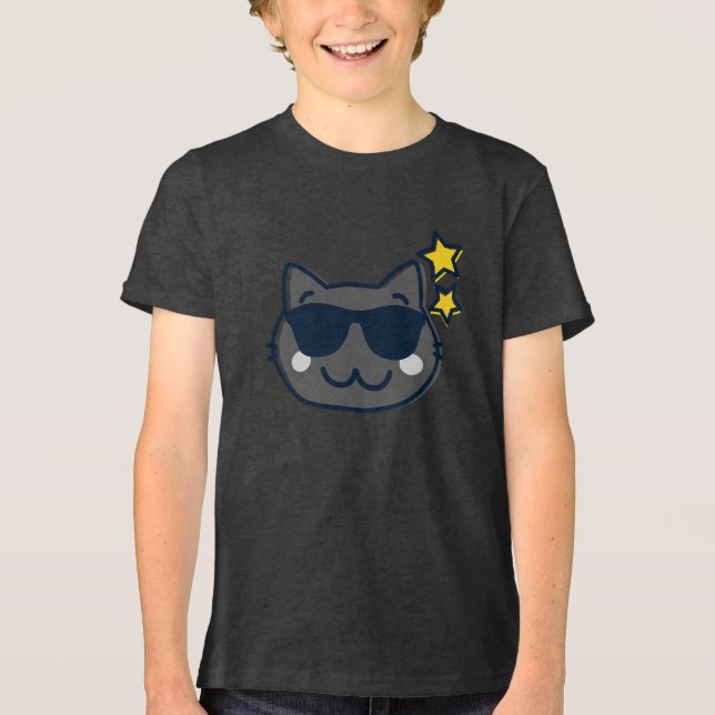Sommar Kawaii Söt Katt  T Shirt (Framsida)