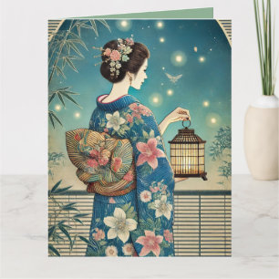 Sommar&kimono-fireflies Kort