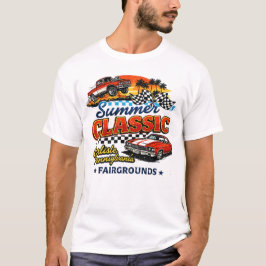Sommar Klassisk Muscle Car Show Design T Shirt