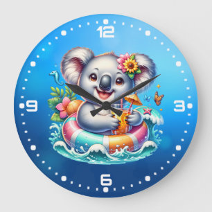 Sommar Koala Sublimering Clipart-97702 Stor Klocka