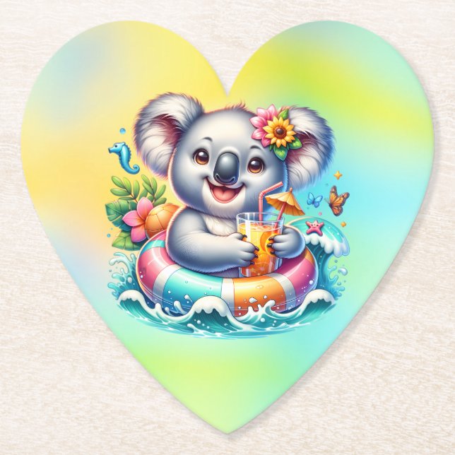 Sommar Koala Sublimering Clipart-97702 Underlägg Papper (Framsida)