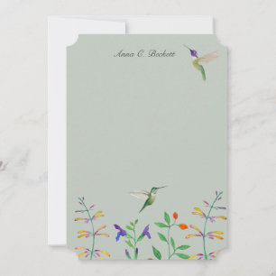 Sommar Kolibri Notkort Anteckningskort