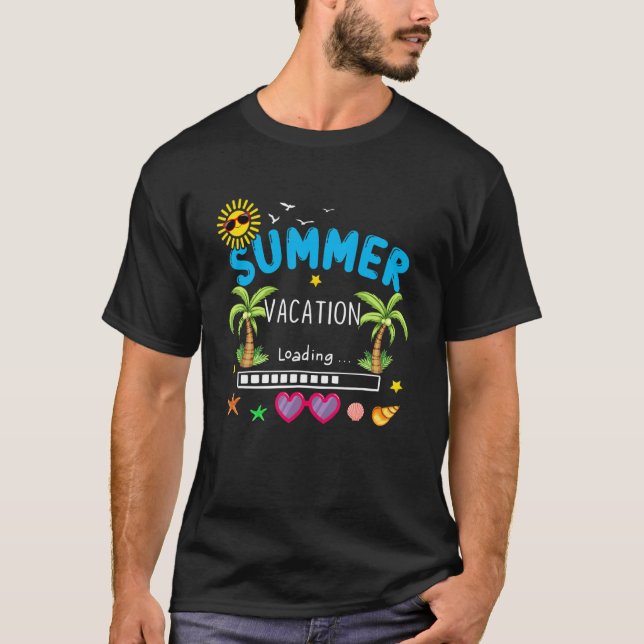 Sommar-körning med Handflatan Träd-lärare Studente T Shirt (Framsida)