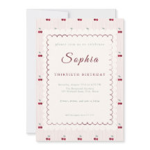 Sommar Körsbär Picknick Utskuren 30-års födelsedag