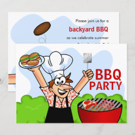 Sommar kul grillfest inbjudningar