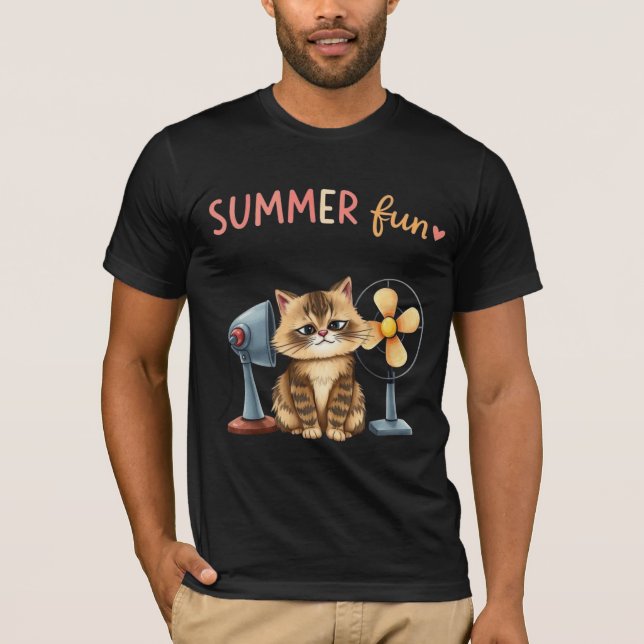 Sommar kul katt t-shirt Sarcastic Tabby  (Framsida)