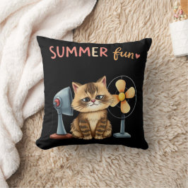 Sommar kul katt t-shirt Sarcastic Tabby  Kudde