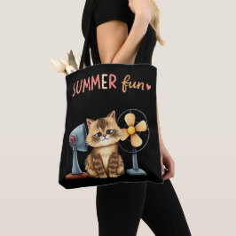 Sommar kul katt t-shirt Sarcastic Tabby  Tygkasse