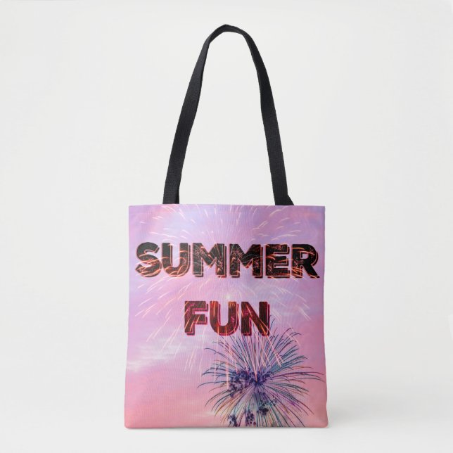 Sommar kul Retro Fet Text Design Tygkasse (Framsida)