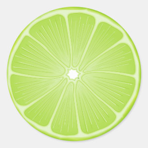 Sommar kul Rund Lime Klistermärke