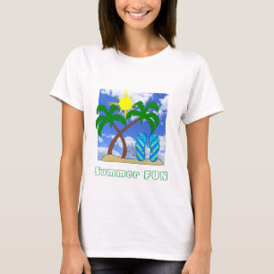 Sommar kul strand tema t-shirt