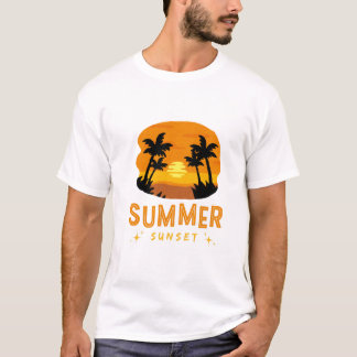 Sommar Kväll Sol Grafisk T-Shirt