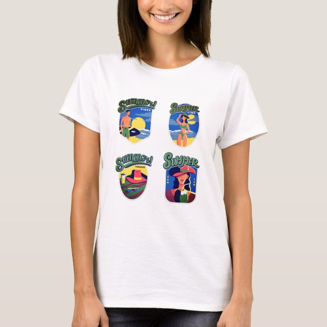 Sommar Kvinnors T-Shirt (Framsida)