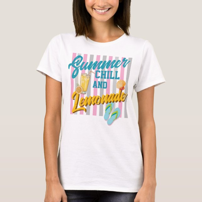 Sommar kyla och lemonad T-Shirt (Framsida)