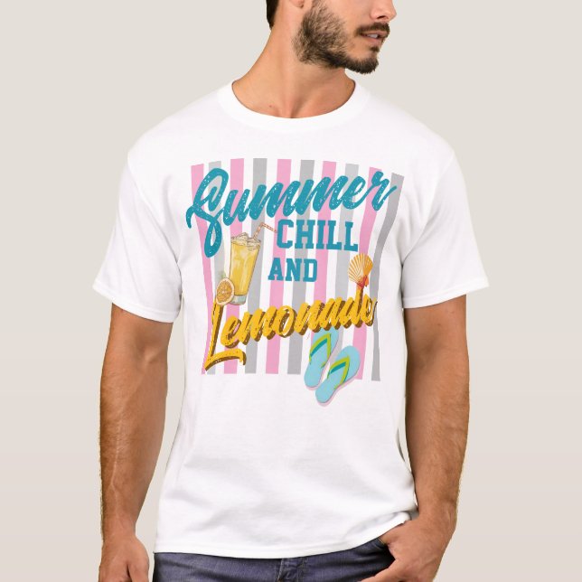 Sommar kyla och lemonad T-Shirt (Framsida)