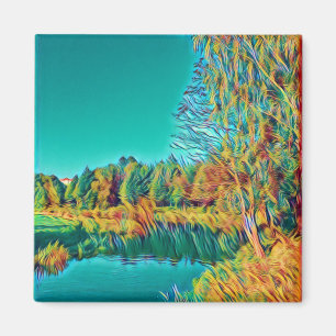 Sommar Landskapsmagnet från Landsbygden Magnet
