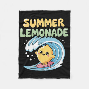 Sommar Läskedryck Vibes Surfing Citron Våg _1 Fleecefilt