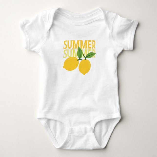 Sommar, lemon, Baby Outfit T Shirt (Framsida)