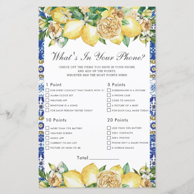 Sommar Lemon Blommigt Baby, vad är i ditt Mobila s (Framsida)