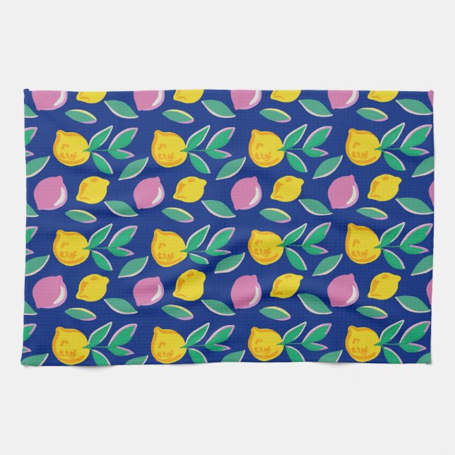 Sommar Lemon Colorful Kökshandduk (Horisontell)