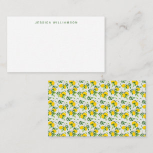 Sommar-lemon Fruit Custom Name Gift-hölje Anteckningskort
