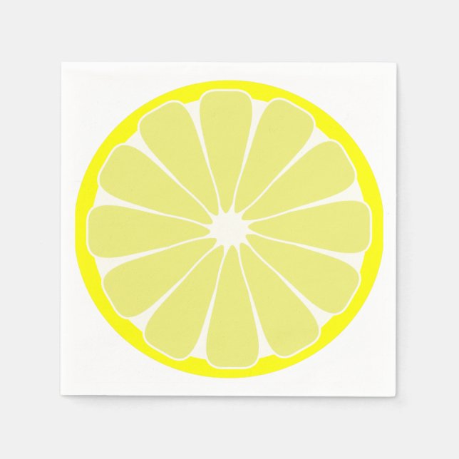 Sommar Lemon Fruit Party Napkins Pappersservett (Framsidan)