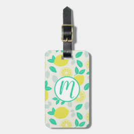 Sommar Lemon Mönster i Cream Bagagebricka