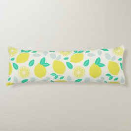 Sommar Lemon Mönster i Cream Kroppskudde