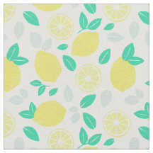 Sommar Lemon Mönster i Cream