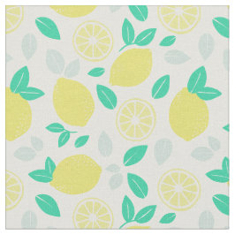 Sommar Lemon Mönster i Cream Tyg
