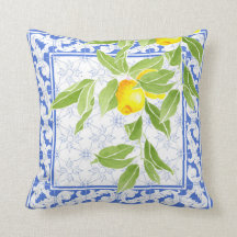 Sommar Lemon på portugisiska Blue and White Azulej