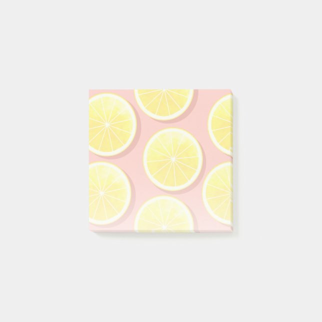 Sommar Lemon Slices Mönster Post-it Block (Framsida)
