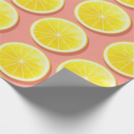 Sommar Lemon Slices Mönster Presentpapper