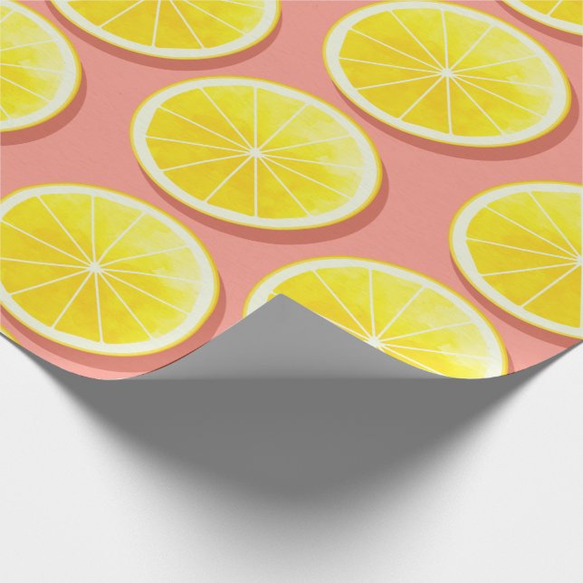 Sommar Lemon Slices Mönster Presentpapper (Hörn)