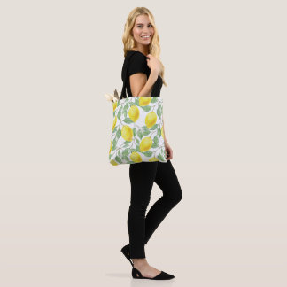 Sommar Lemon Tote Bag Tygkasse