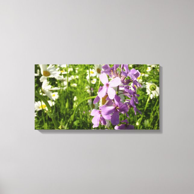 Sommar Lilac och Daisy Canvastryck (Framsida)