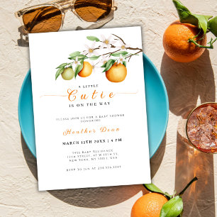 Sommar Little Cutie Citrus Clementine Baby Shower Inbjudningar